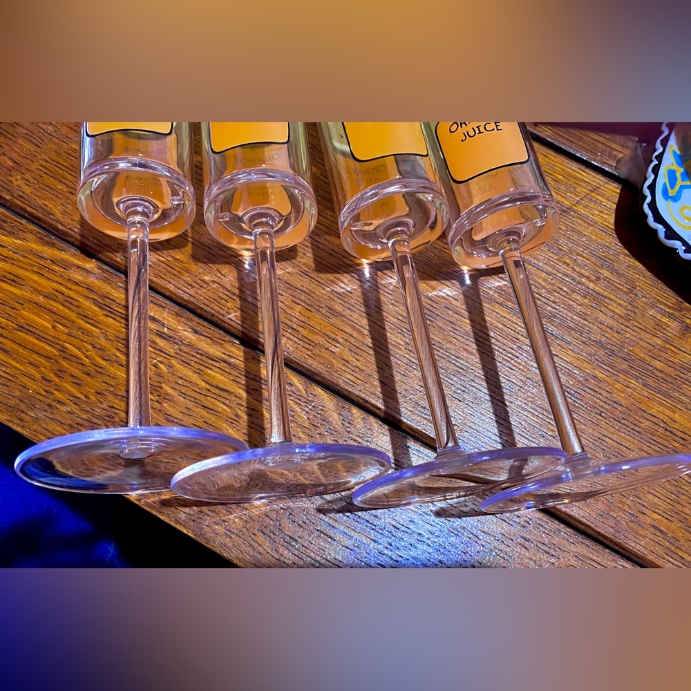 Champagne & Orange Juice Acrylic Champagne Flutes - Set of 4 - Picture 10 of 11